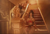 various women in lingerie, in different scenes throughout a haunted house of curiosities 