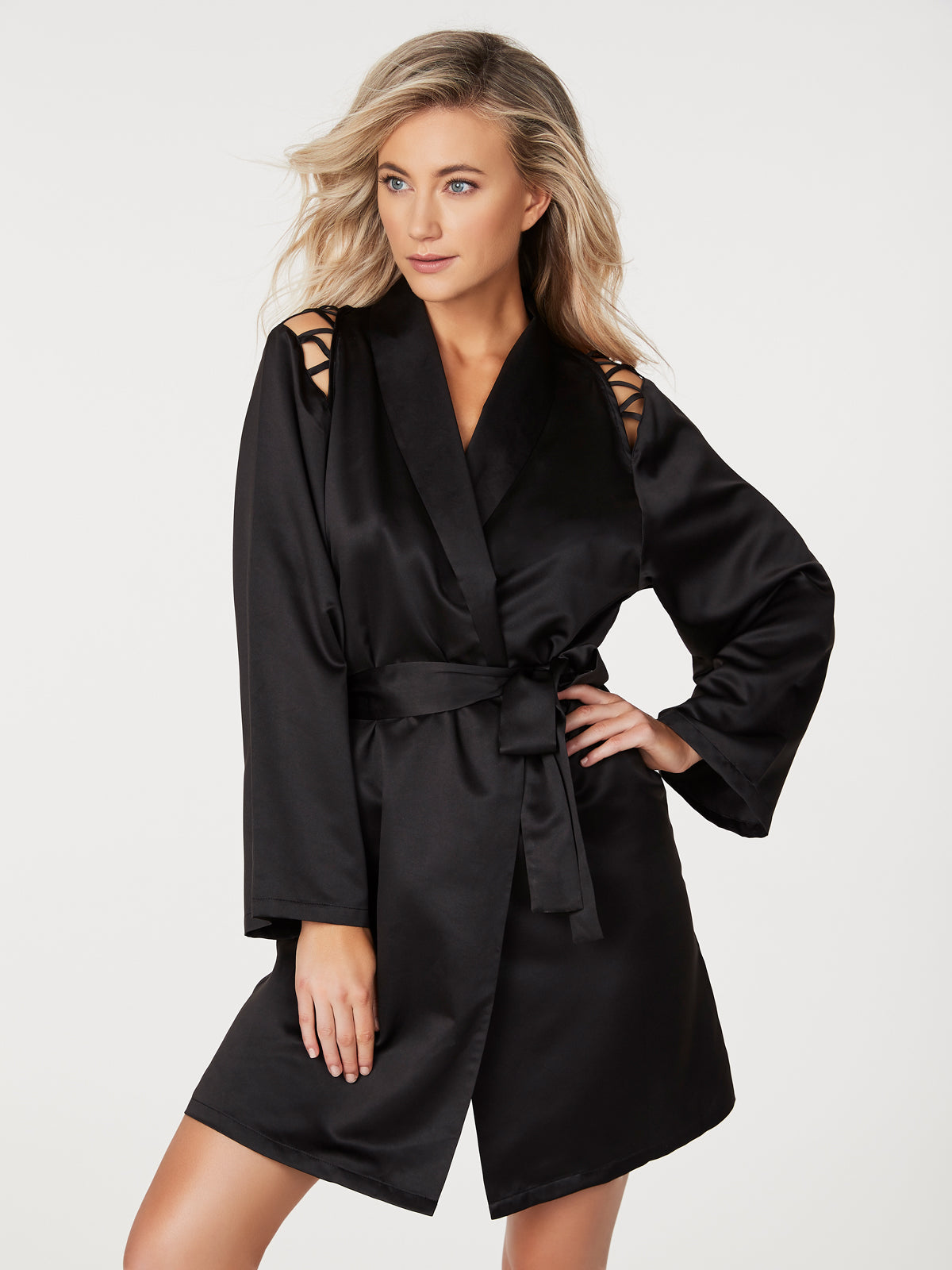 Summer Lattice Lacing Robe | Frederick's of Hollywood