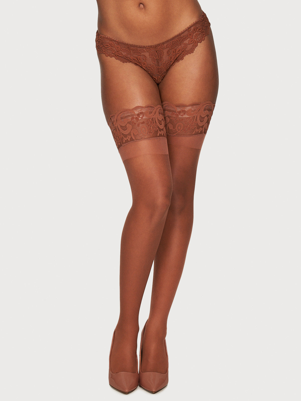 Cassie Lace Stay Up Thigh Highs - Fredericks of Hollywood