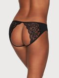 Allegra Satin & Lace Open Back Hipster - Fredericks of Hollywood