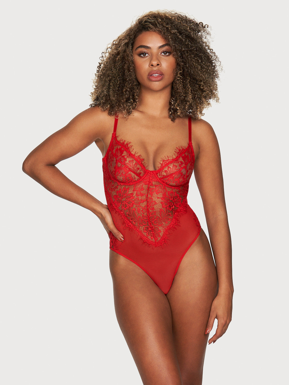India Lily Lace Teddy - Fredericks of Hollywood