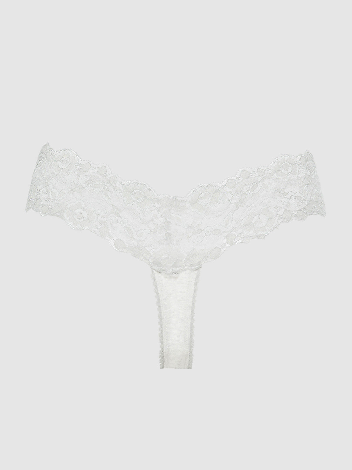 Bridget Stretch Cotton & Lace Thong - Fredricks of Hollywood