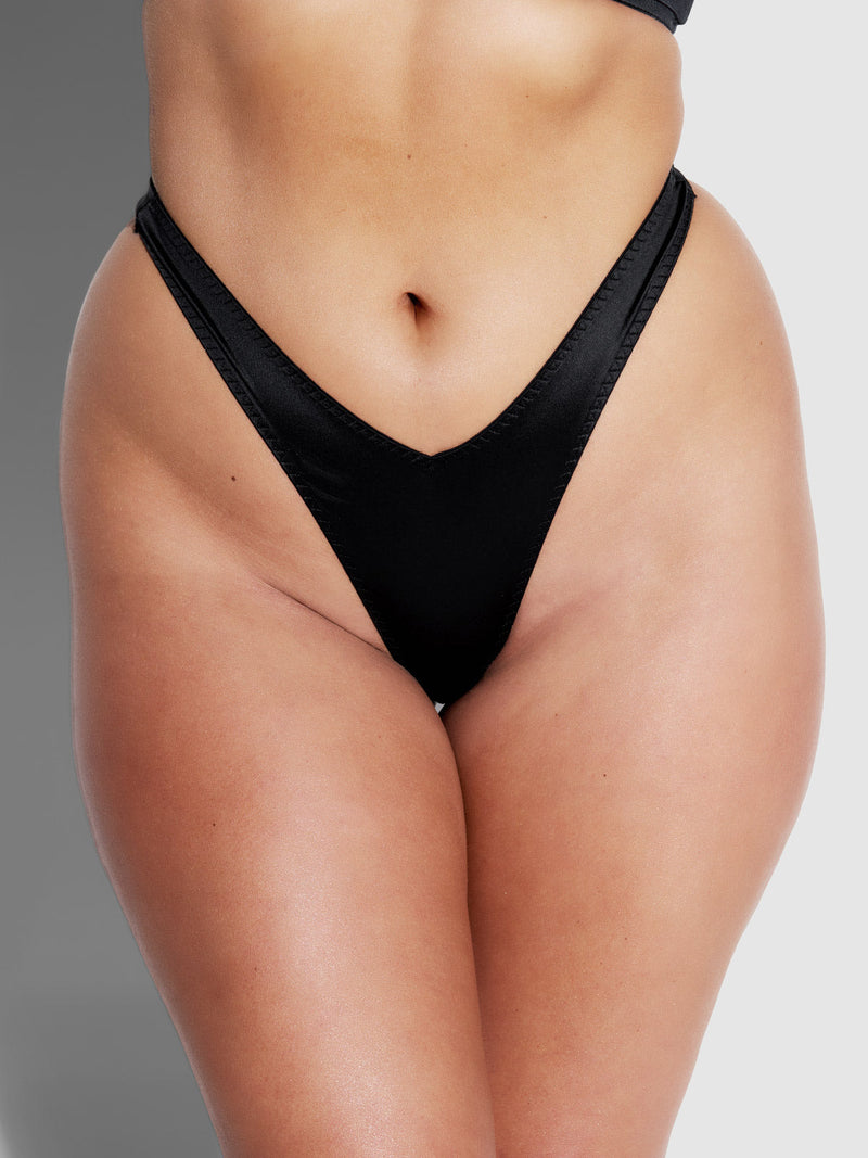 Rising Star Liquid Satin Tanga - Fredericks of Hollywood