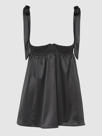 Petra Satin Open Cup Babydoll - Fredericks of Hollywood