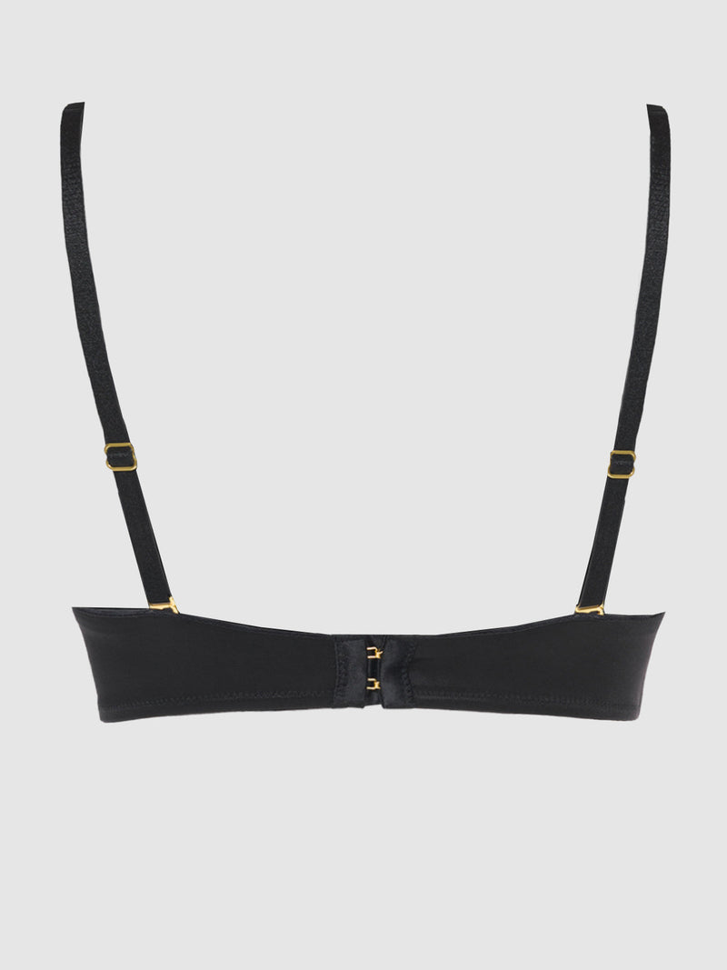 Liquid Bra Rising Star Plunge Push Up Bra in Liquid Satin - Frederick's of Hollywood