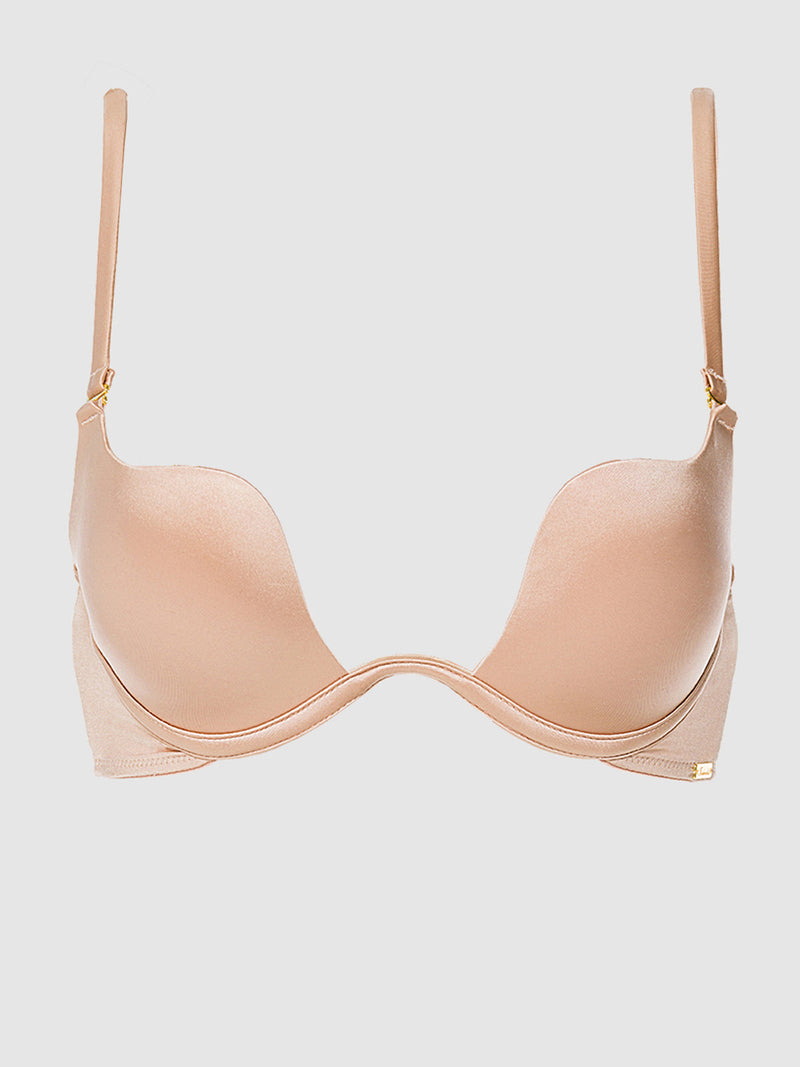 Liquid Bra Rising Star Plunge Push Up Bra in Liquid Satin - Fredericks of ...