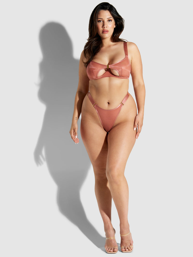 Pia Unlined Cutout Mesh Bra - Fredericks of Hollywood