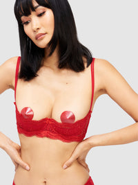 Petra Crotchless Satin Tanga