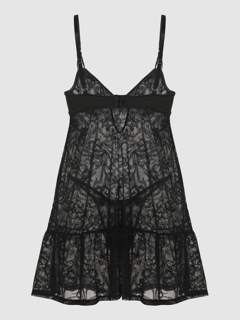 Dahlia Lace Babydoll - Fredericks of Hollywood