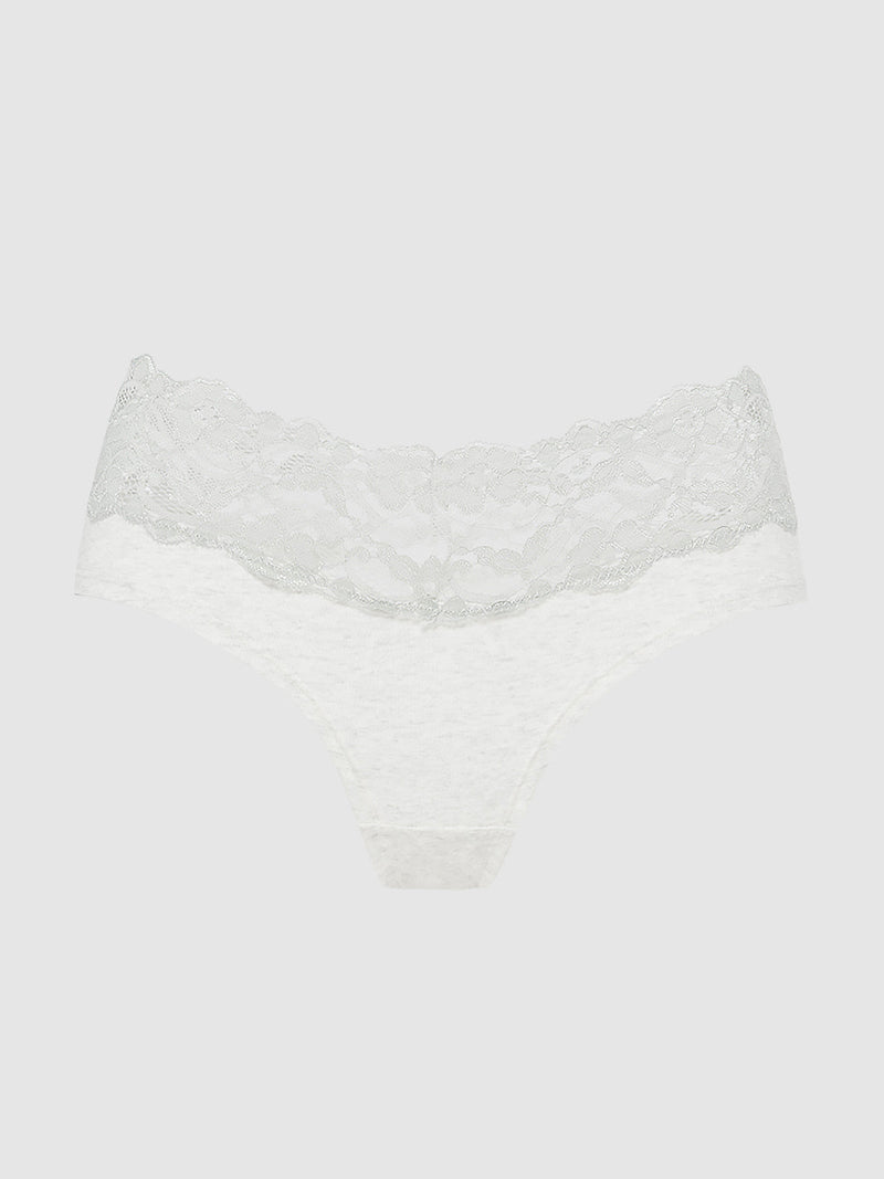 Bridget Cotton & Lace Hipster - Fredricks of Hollywood