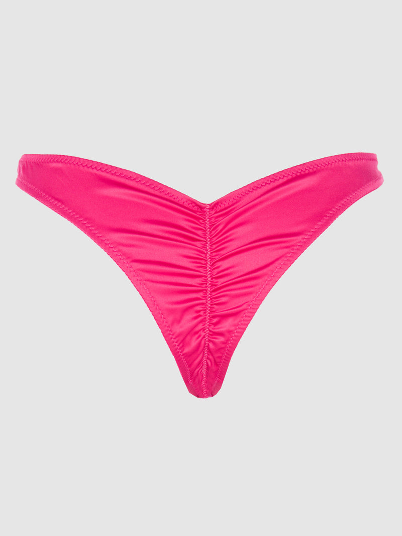 Petra Crotchless Satin Tanga - Fredericks of Hollywood