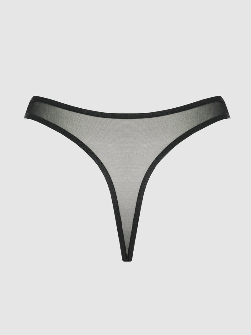 Vivienne Crotchless Mesh Thong - Frederick's Of Hollywood