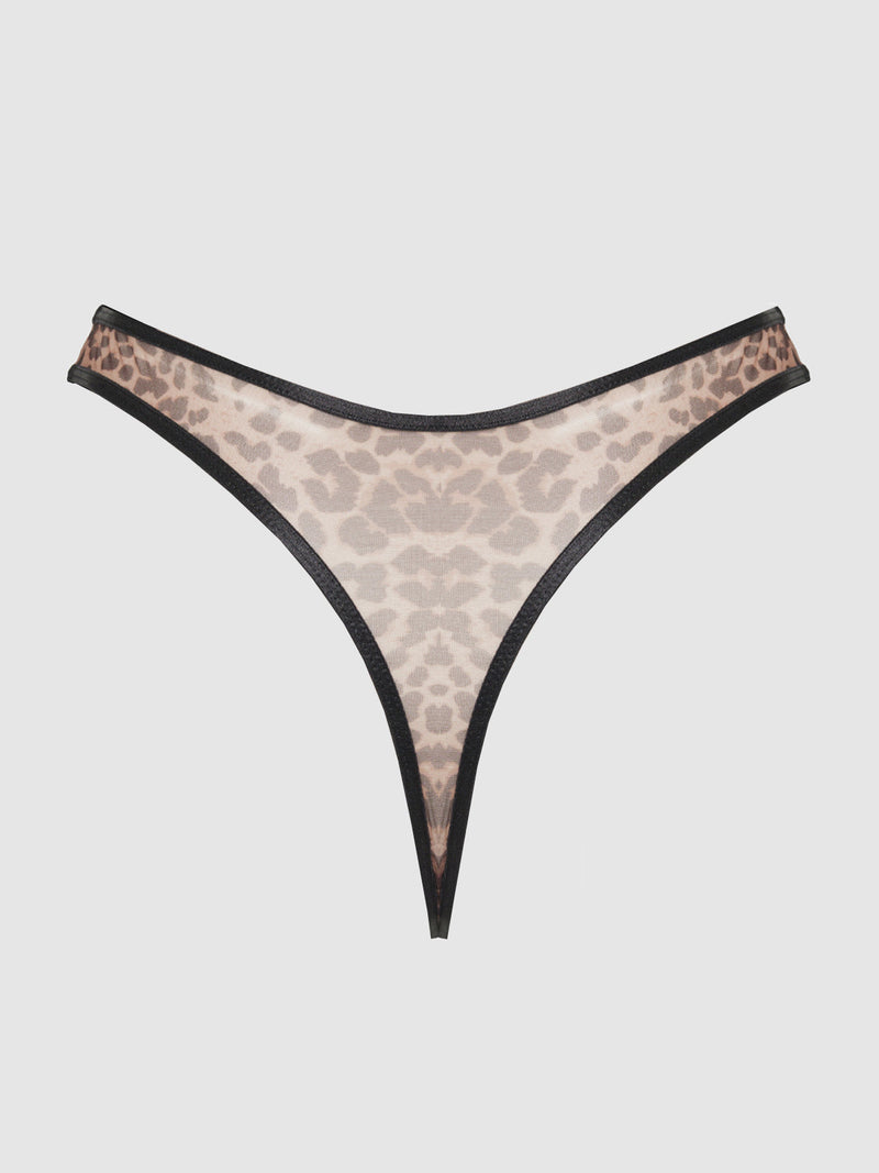 Vivienne Crotchless Mesh Thong - Frederick's of Hollywood