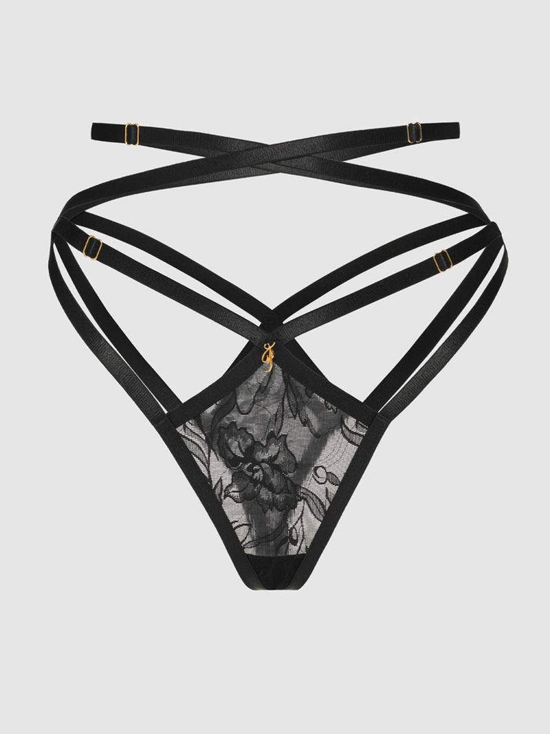 Dahlia Strappy Lace Thong