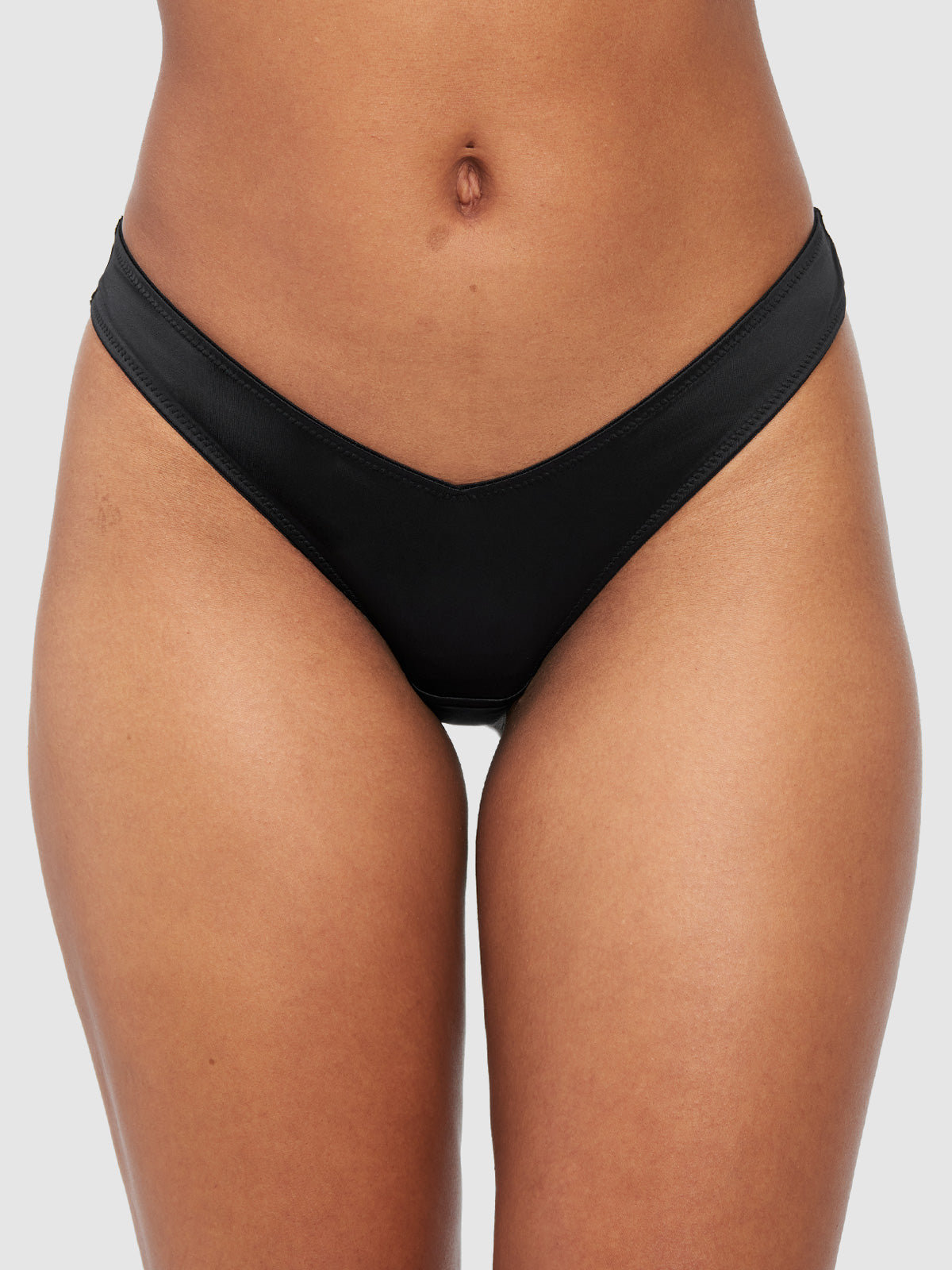 Lexi Liquid Satin Scoop Thong - Fredericks of Hollywood