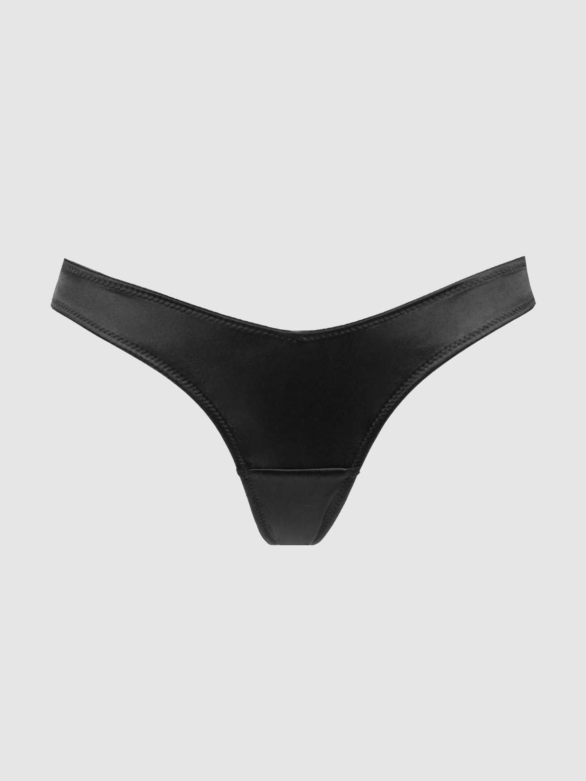 Lexi Liquid Satin Scoop Thong - Fredericks of Hollywood