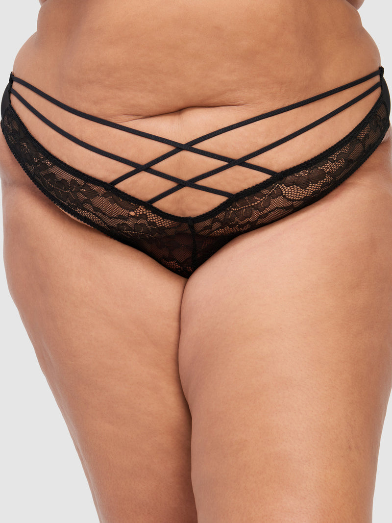 Natasha Lace & Mesh Thong - Fredericks of Hollywood