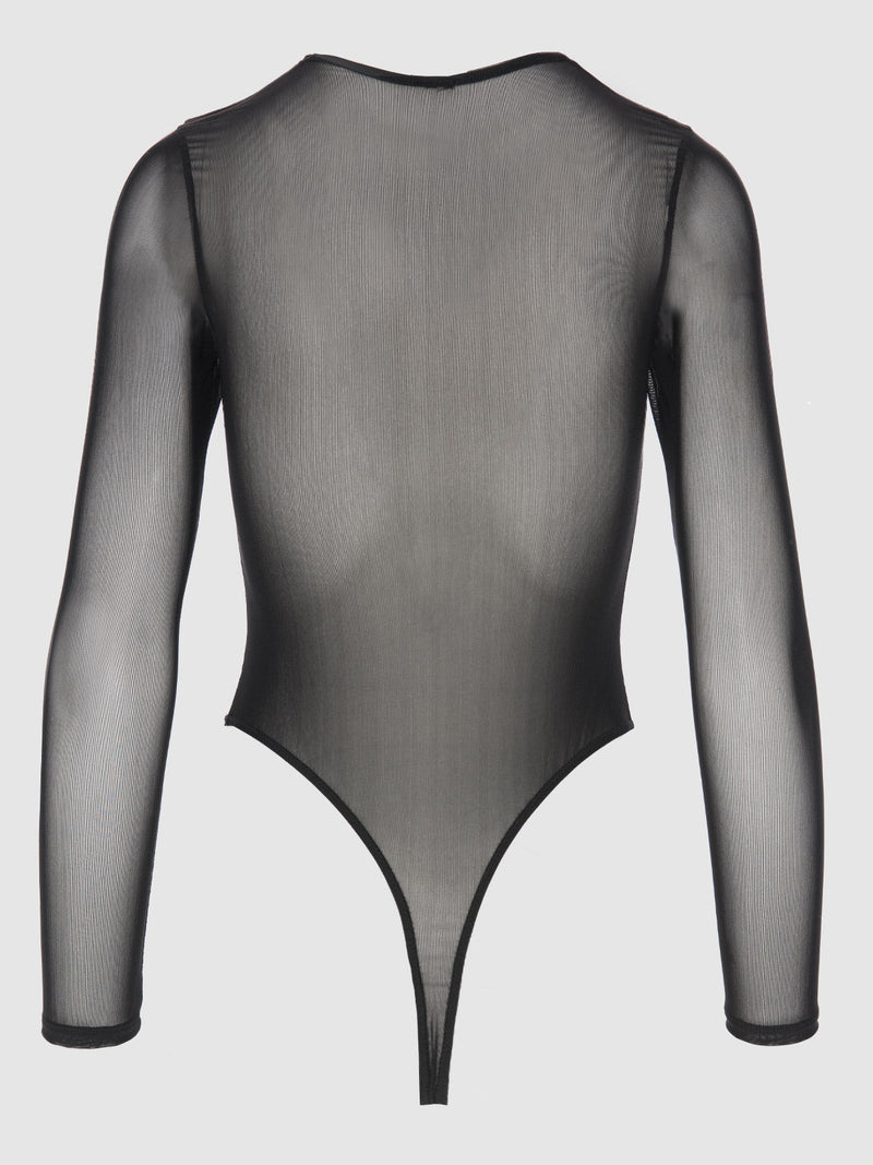 Raven Open Bust Crotchless Teddy - Fredericks of Hollywood