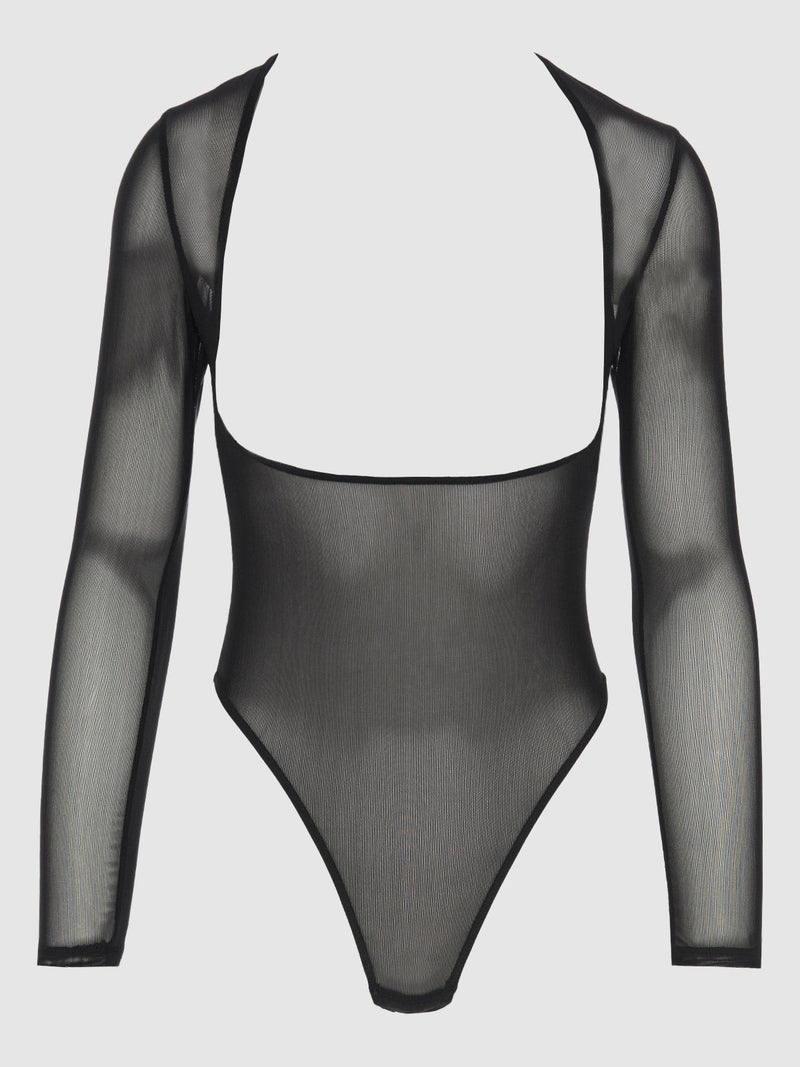 Raven Open Bust Crotchless Teddy - Fredericks of Hollywood