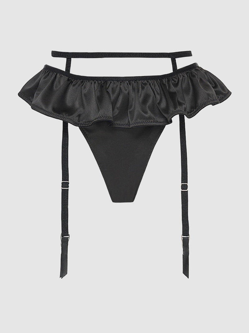 Petra Skirted Satin Tanga - Fredericks of Hollywood