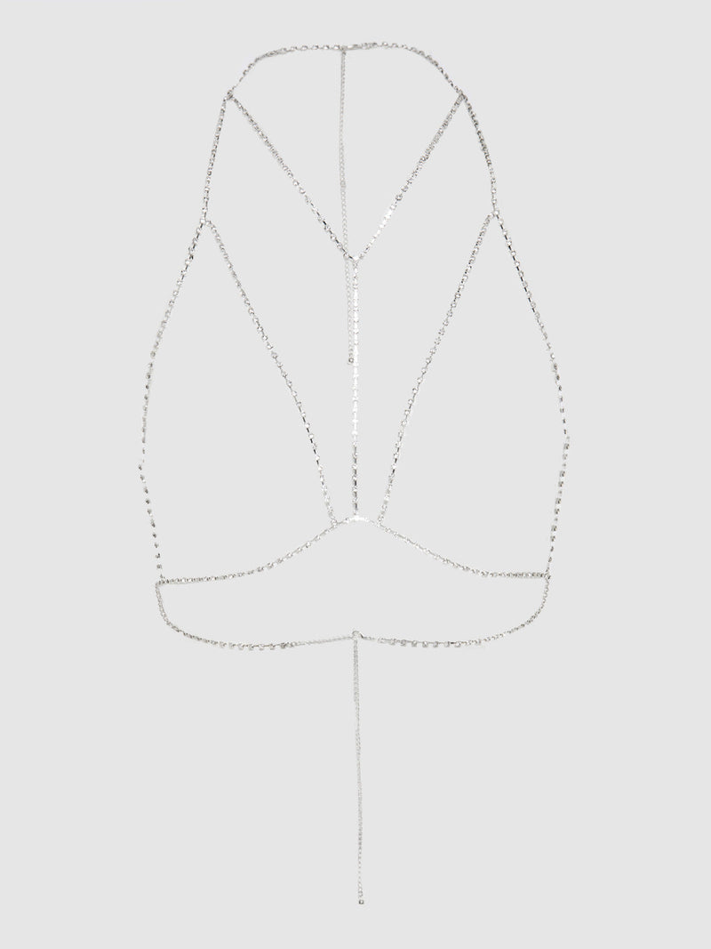Ziggy Rhinestone Harness Bra - Frederick's of Hollywood