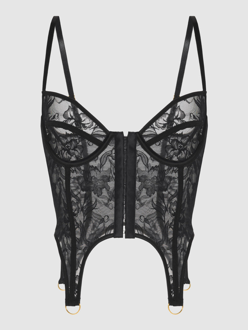 Dahlia Lace Bustier - Fredericks of Hollywood