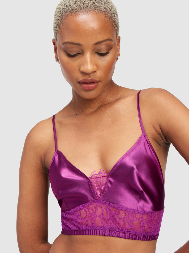 Delphine Satin And Lace Sleep Set - Fredericks of Hollywood