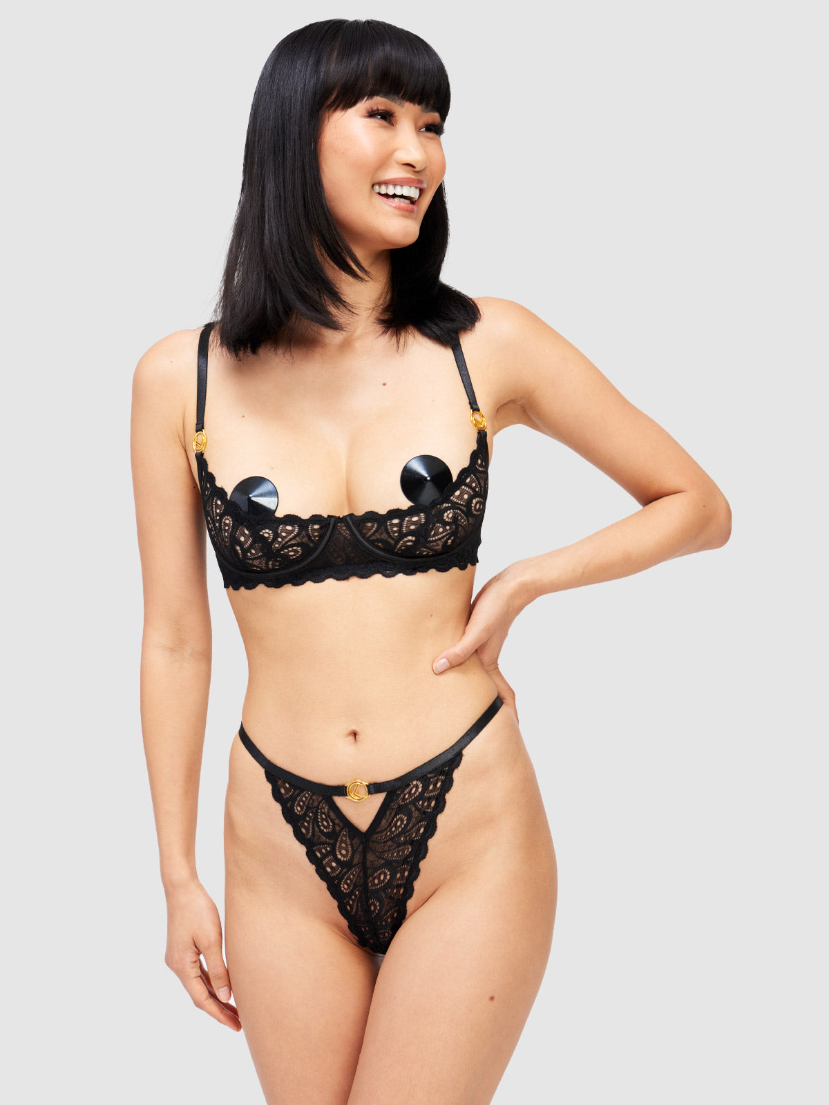 Brooke Lace Open Cup Bra Set - Fredericks of Hollywood