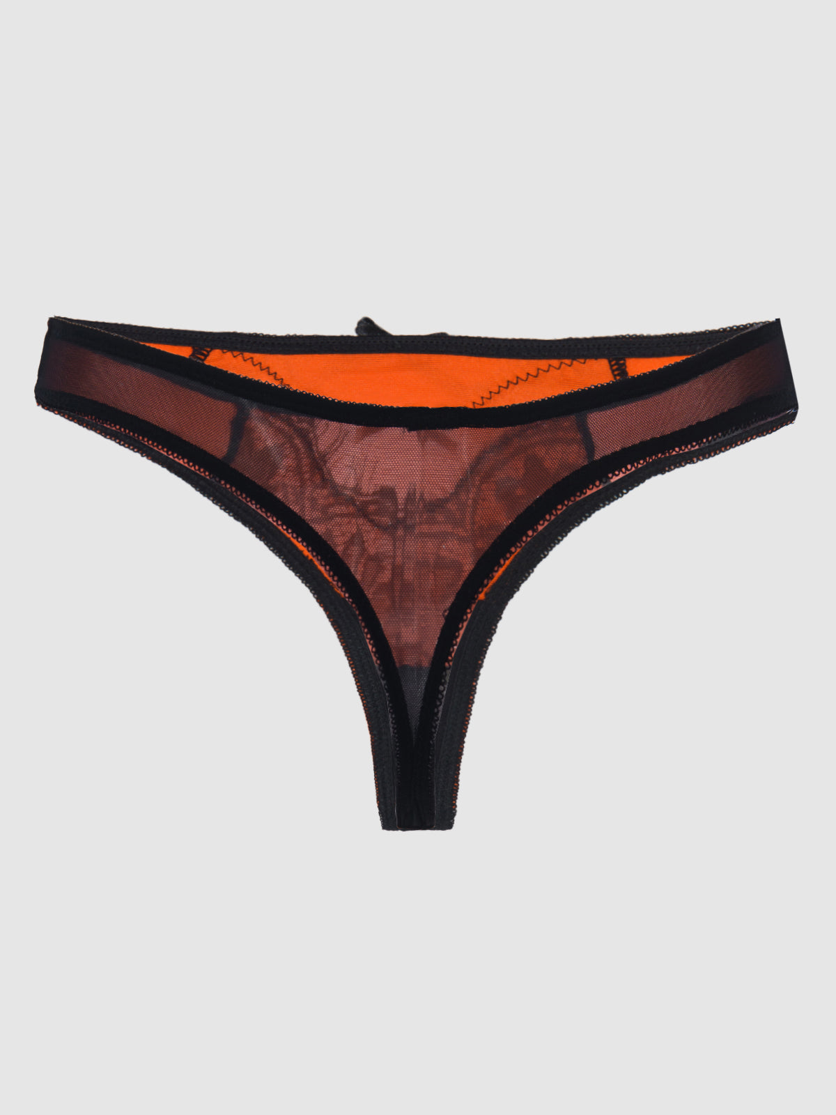 Lux Satin &amp; Lace Thong - Fredericks of Hollywood